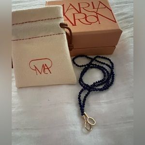 Like new Marla Aaron itty bitty lapis strand 18 in lock and charm not included